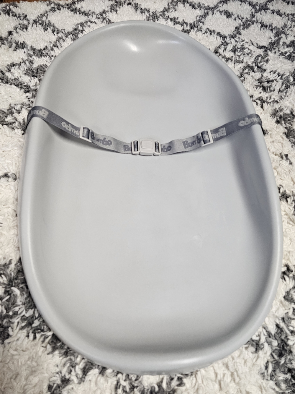 Bumbo Gray Baby Floor Seat Insert with Safety Strap